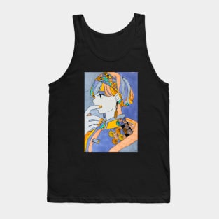 Chrysanthemum and camellia Tank Top